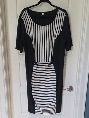 Intriguing Threads Colorblock With Stipes Dress